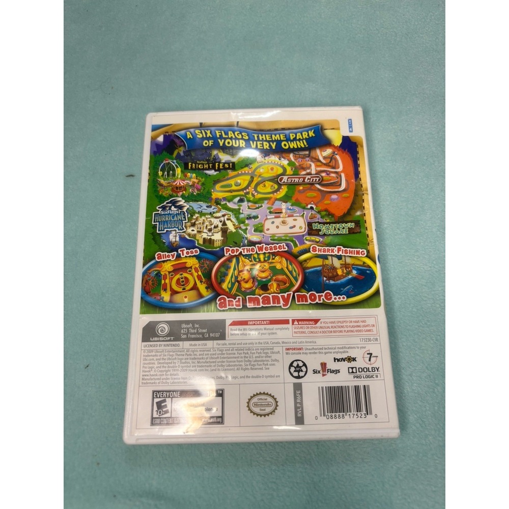 Six Flags Fun Park - Nintendo Wii (Complete & Tested) - Excellent - Picture 2 of 3